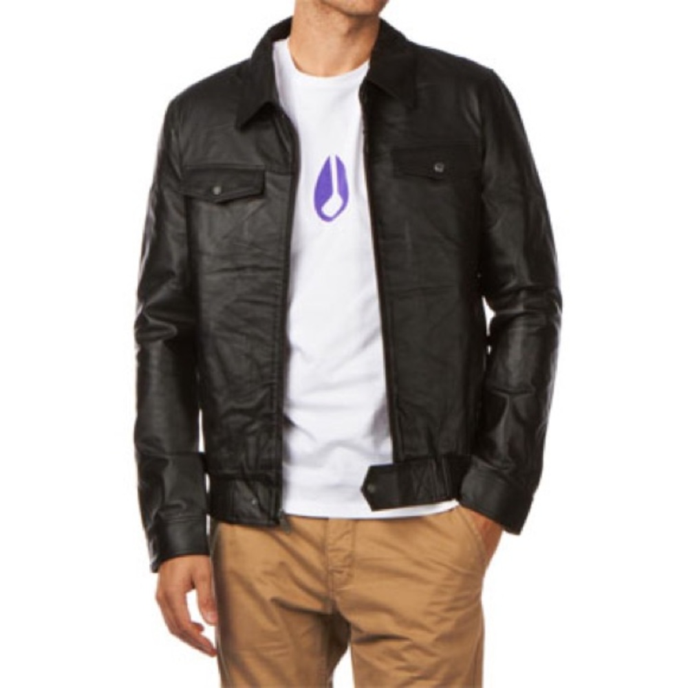 Men’s Nixon Riot Black Leather Jacket